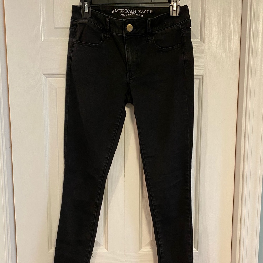 Black American eagle jeggings